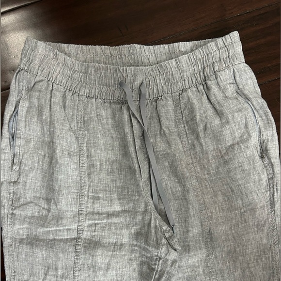 Athleta Cabo 100% Linen Jogger pants in a light gray M - Picture 4 of 6